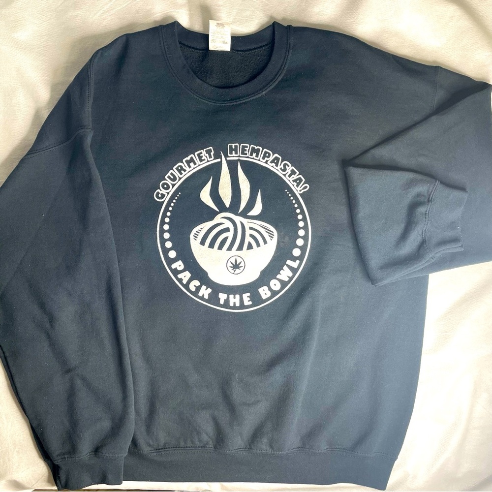 Vintage Gourmet Hempasta 420 Sweatshirt Mens 2XL Classic Heavy Blend Crew Neck